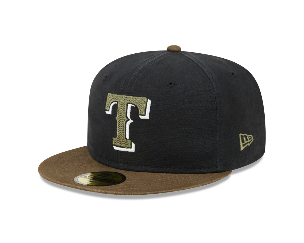New Era 59FIFTY Texas Rangers Fitted Hat (Black/Olive) - New Era 59FIFTY Texas Rangers Fitted Hat (Black/Olive) - 
