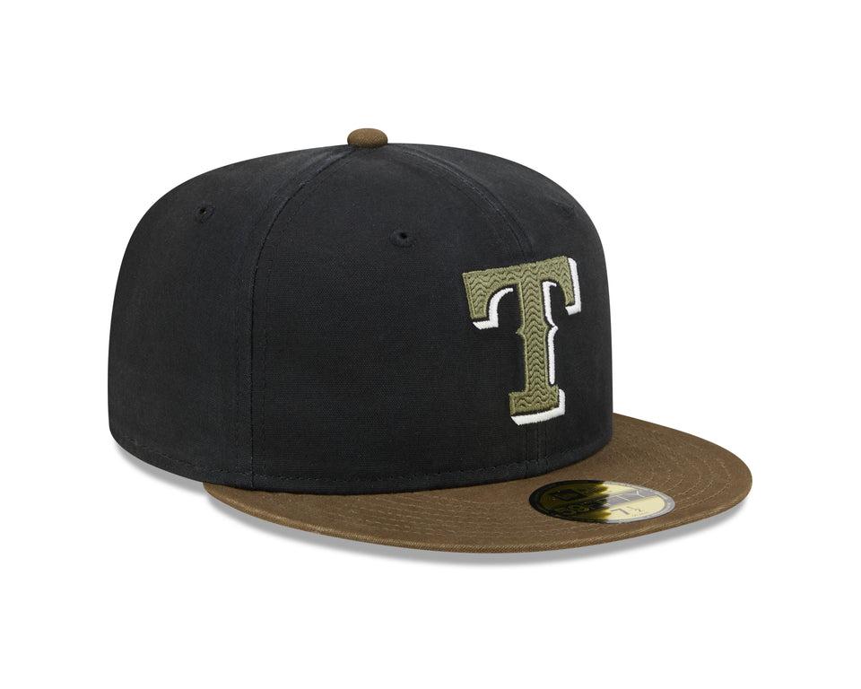 New Era 59FIFTY Texas Rangers Fitted Hat (Black/Olive) - Shop