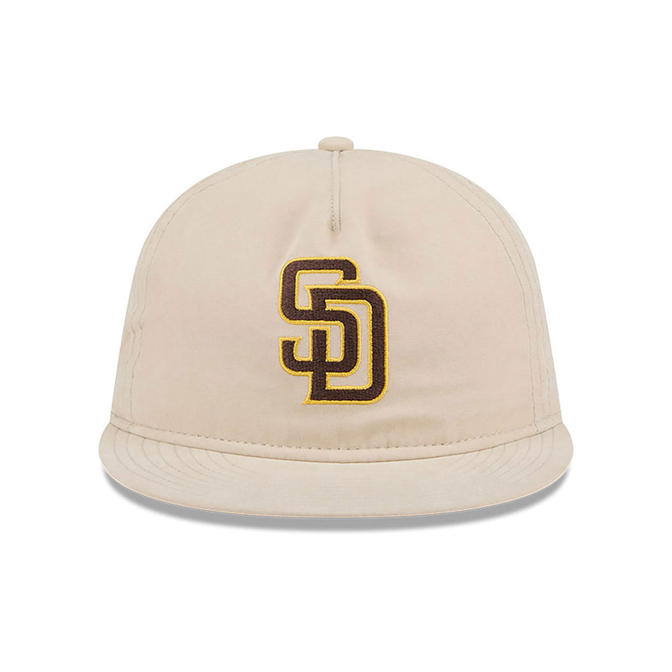 New Era 9FIFTY San Diego Padres Brushed Nylon Strapback Cap (Cream) - New ERA