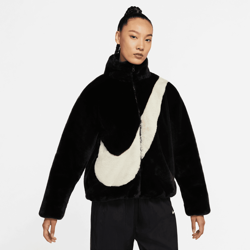Women's Nike Sportswear Jacket (Black/Fossil) - Women's Jackets/Outerwear