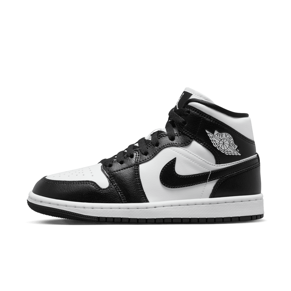 Women's Air Jordan 1 Mid ( White / Black / White ) - Women's Footwear