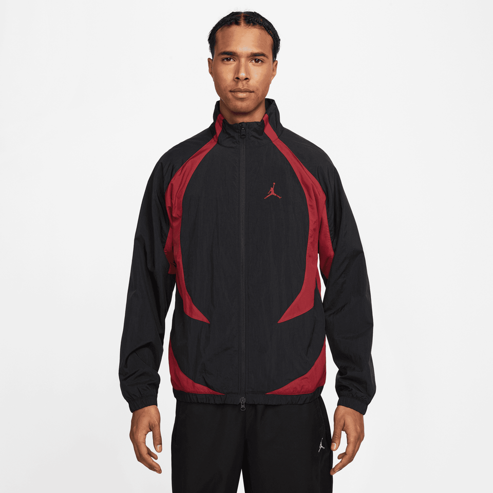 Men's Jordan Sport Jam Warm Up Jacket (Black/Gym Red) - Men's - Jackets & Outerwear
