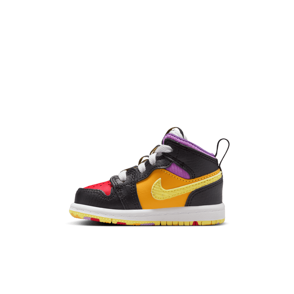 Air Jordan 1 Mid Sneaker School TD (Black/Opti Yellow-University Red) - Products