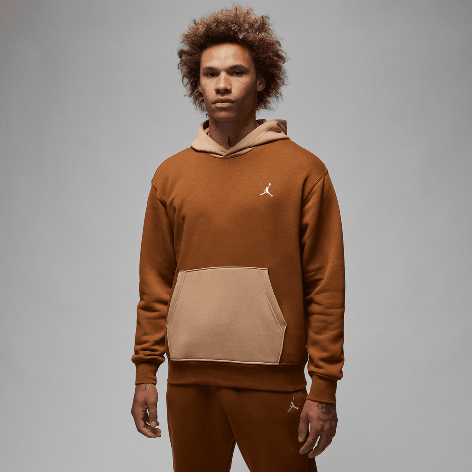 Jordan Essentials Fleece Pullover (Light British Tan/Ale Brown/Hemp/White) - Men's - Hoodies & Sweatshirts