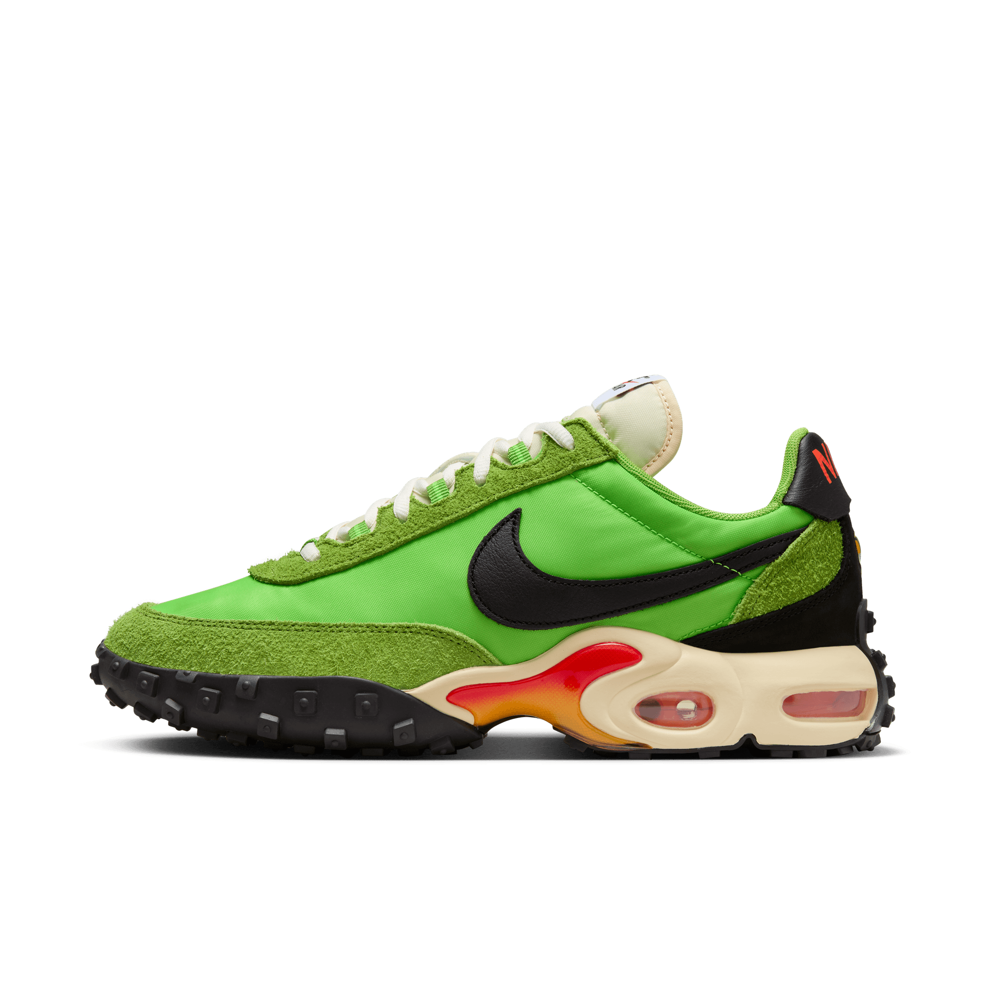 nike waffle green yellow