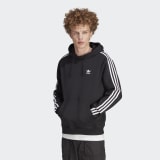 Adidas Adicolor Classics 3-Stripes Hoodie ( Black / White ) - Men's Jackets/Outerwear