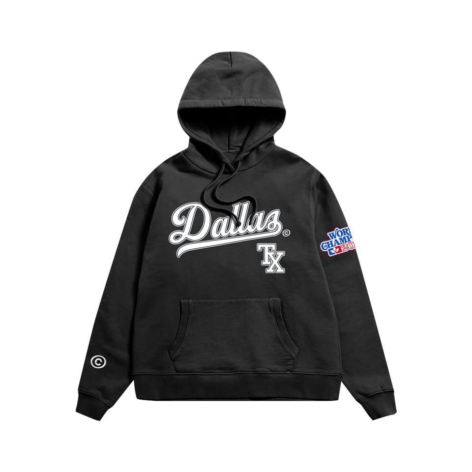 Centre Dallas Baseball Hoodie (Black) - Men