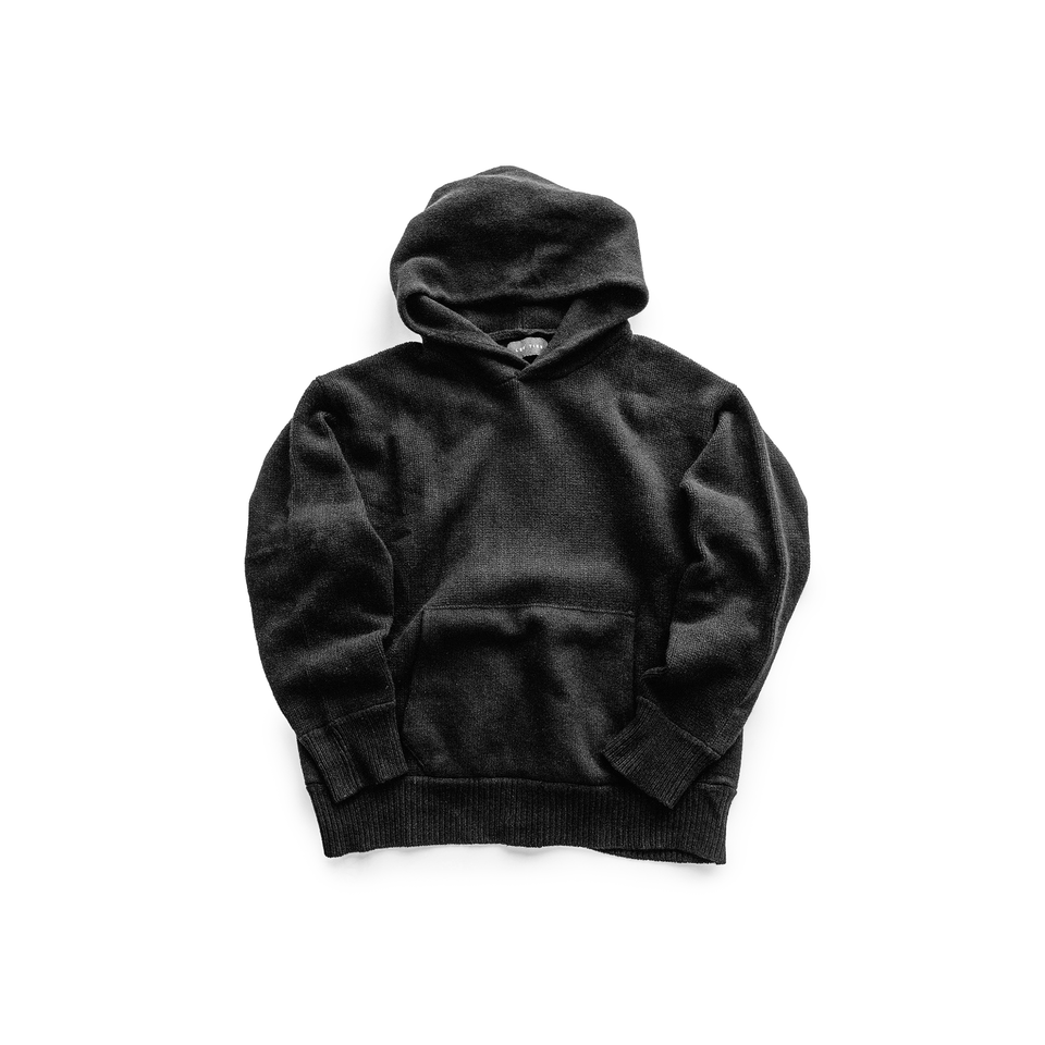 Les Tien Heavy Gauge Cashmere Hoodie (Black) - Men's Sweatshirts & Hoodies