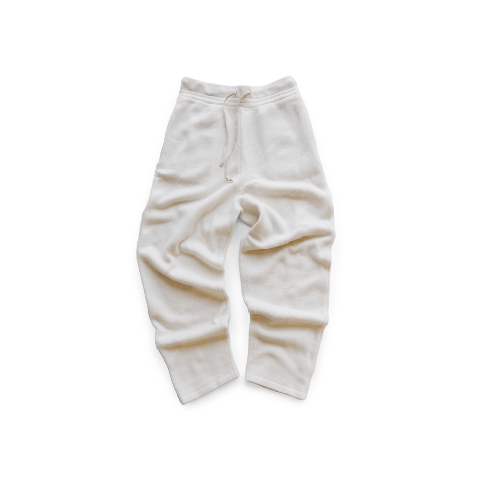 Les Tien Cashmere Lounge Pant (Ivory) - Men's - Bottoms