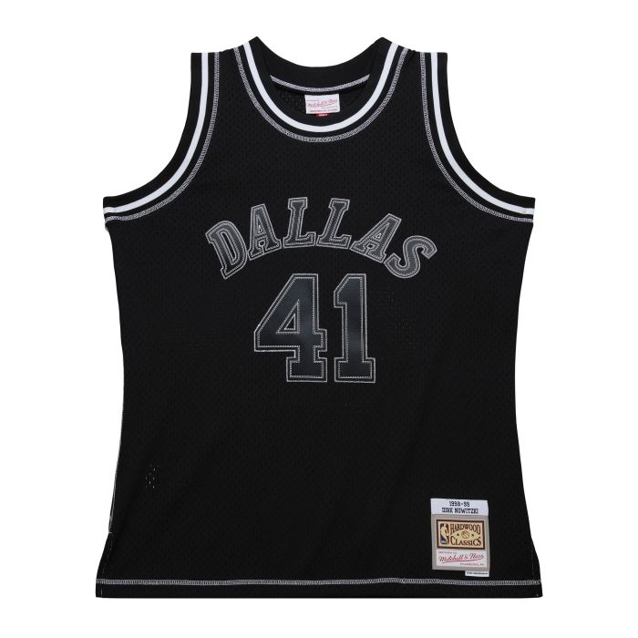Mitchell & Ness Contrast 2K Swingman Dirk Nowitzki Dallas Mavericks 1998-99 Jersey ( Black / White ) - Products