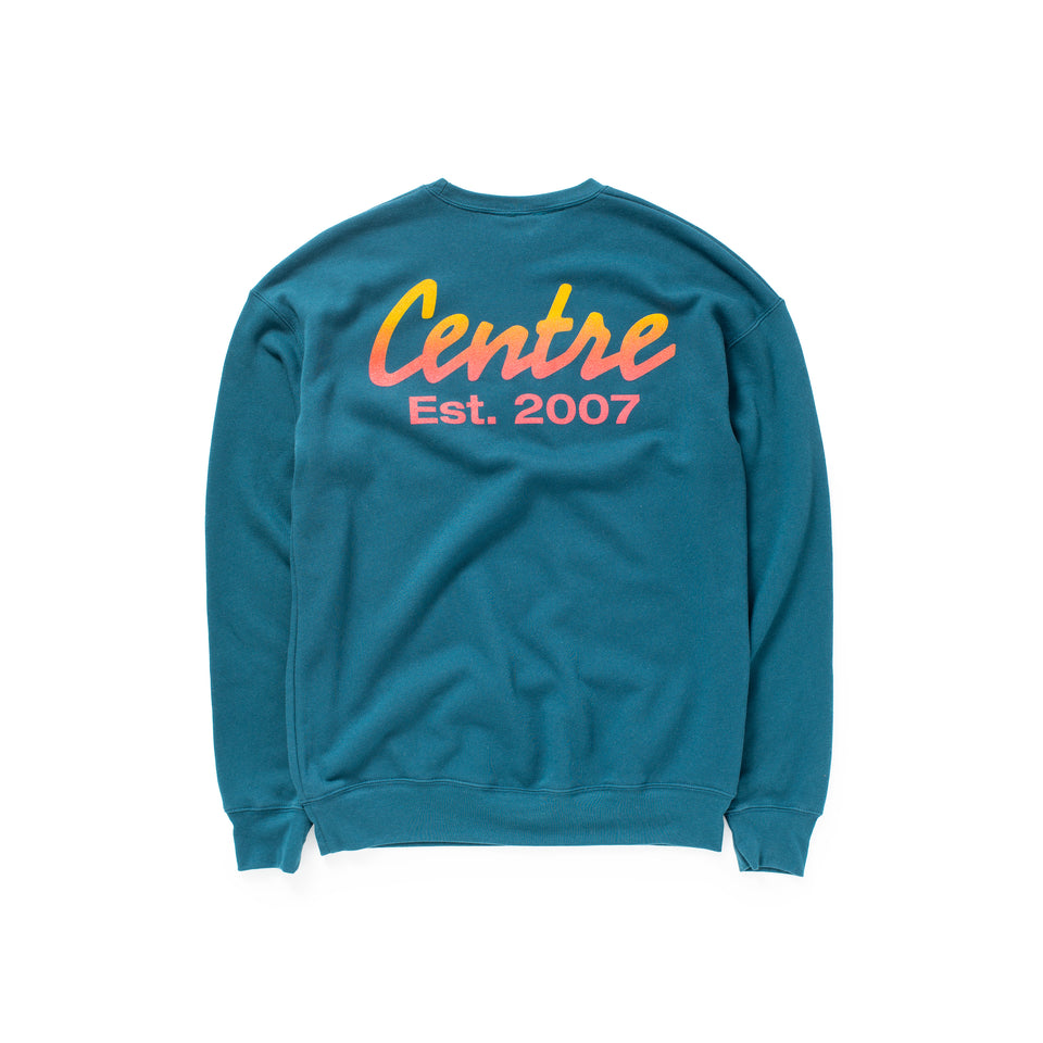 Centre Quote Classic Crew Sweatshirt (Atlantic Teal) - Centre
