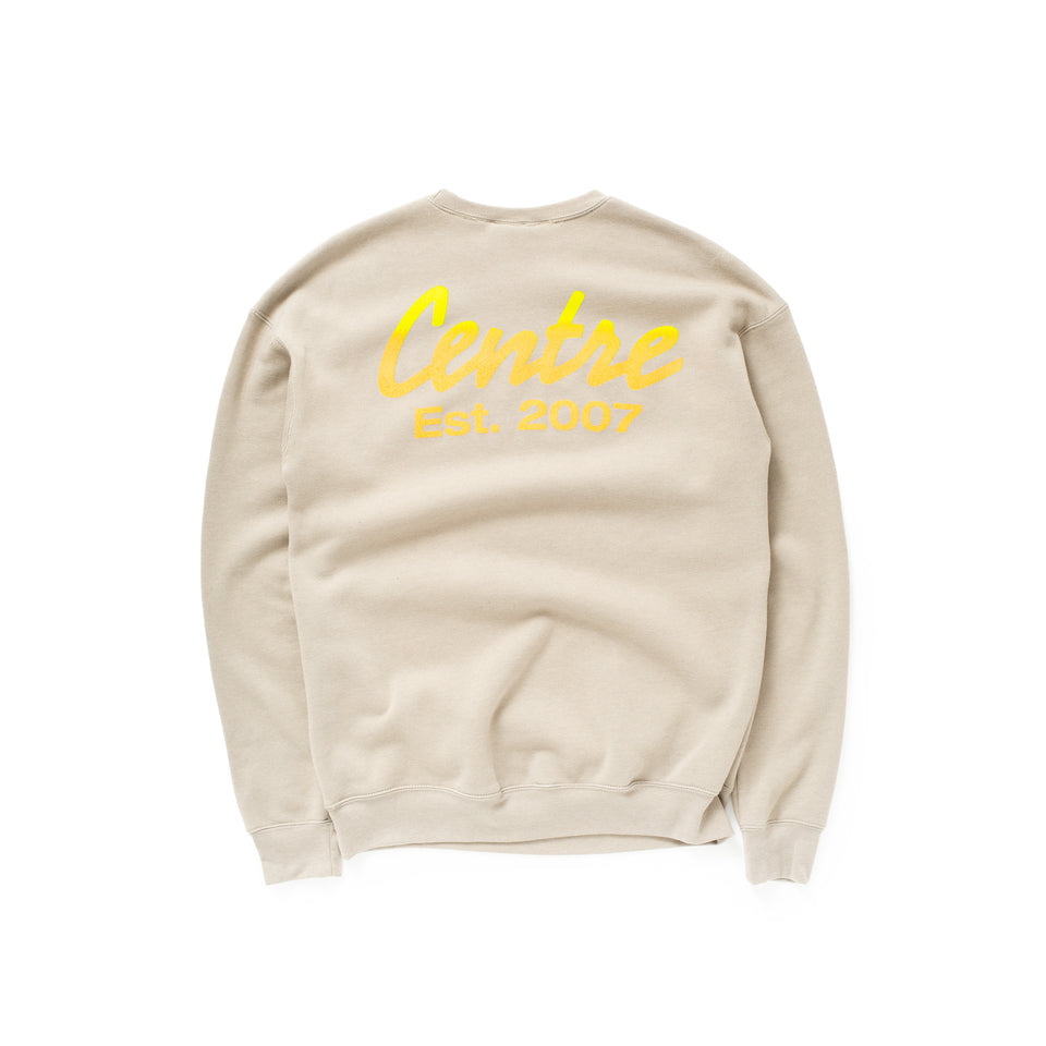 Centre Quote Classic Crew Sweatshirt (Heather Stone) - Shop