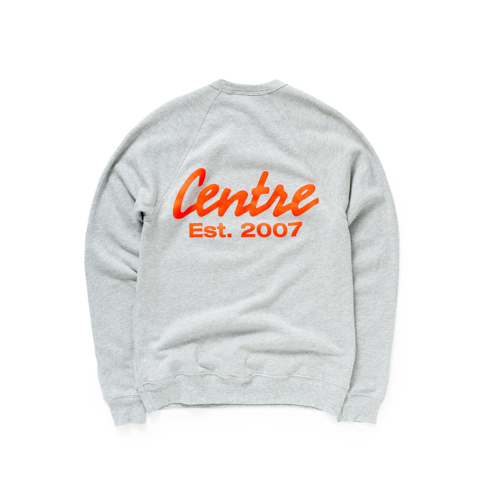 Centre Quote Raglan Crew Sweatshirt (Heather Grey) - Shop