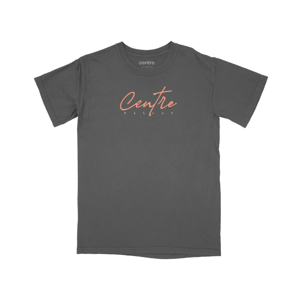 Centre Dallas Script Tee (Pepper) - Centre Collection