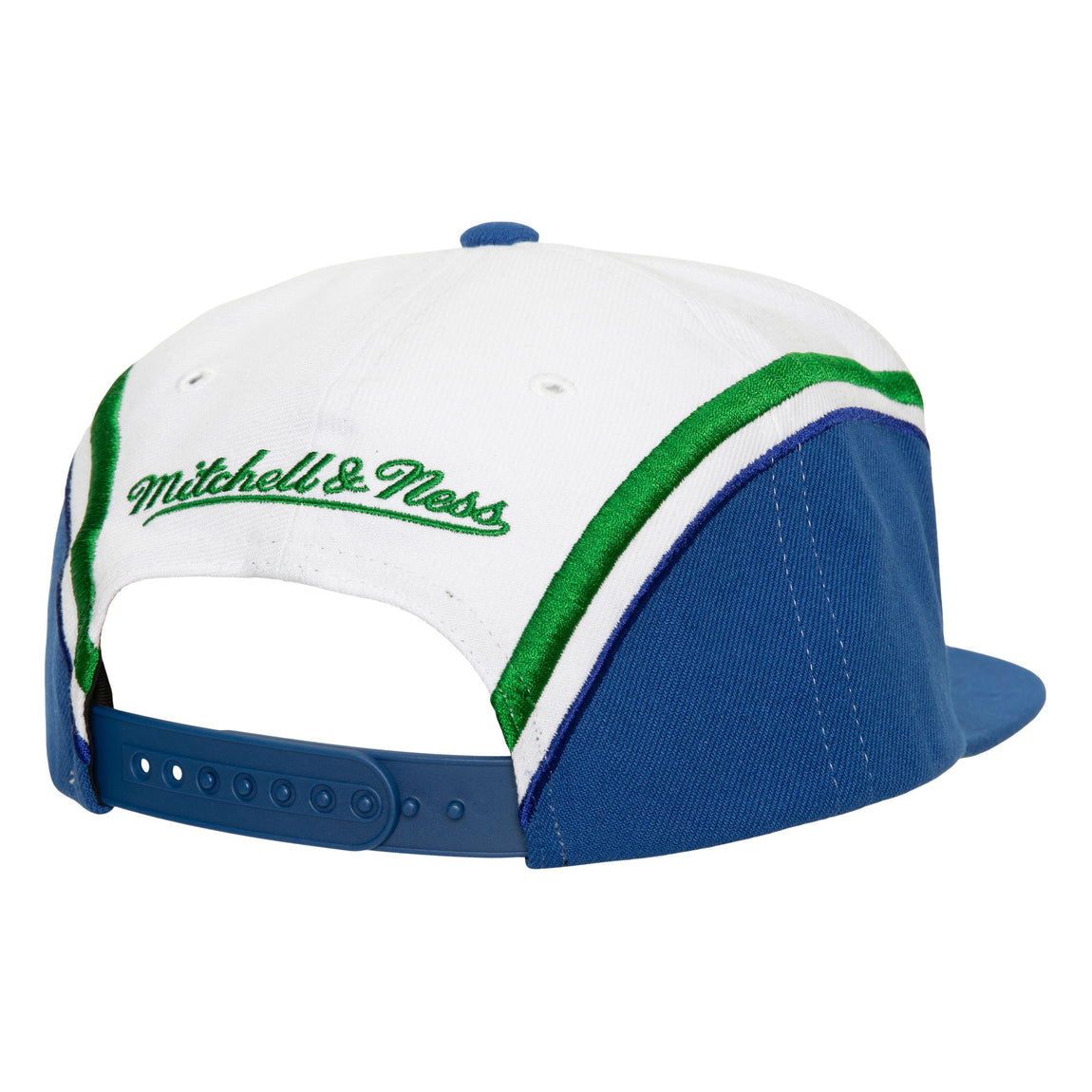 Mitchell & Ness Dallas Mavericks NBA Overhead Snapback Hat ( White ) - Mitchell & Ness Dallas Mavericks NBA Overhead Snapback Hat ( White ) - 