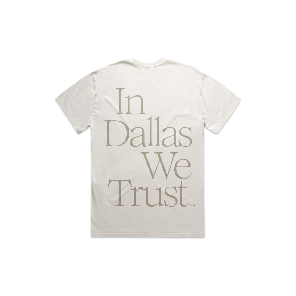 Centre Dallas Trust Serif Tee (Faded Bone) - Centre - Tees & Shirts