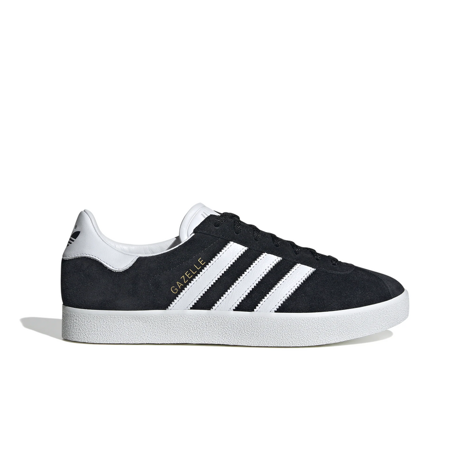 Adidas Gazelle 85 (Core Black/Footwear White-Gold Metallic) - Men's Footwear