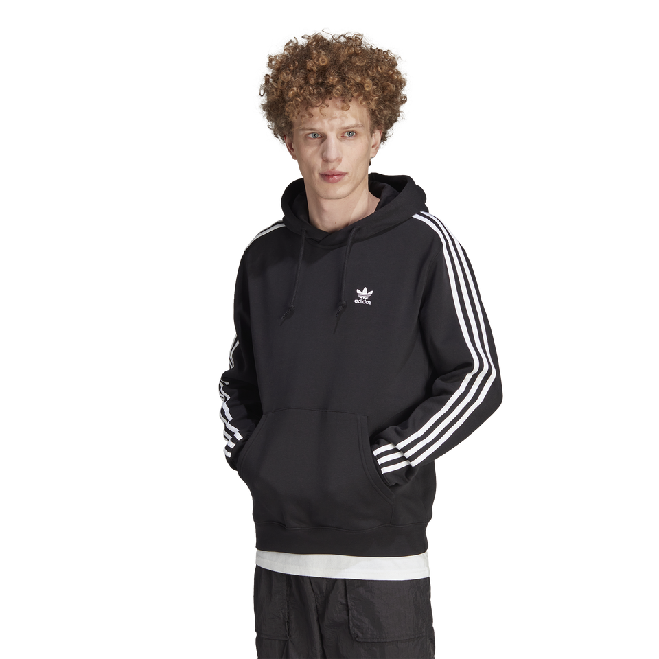 Adidas Adicolor Classics 3-Stripes Hoodie ( Black / White ) - Shop