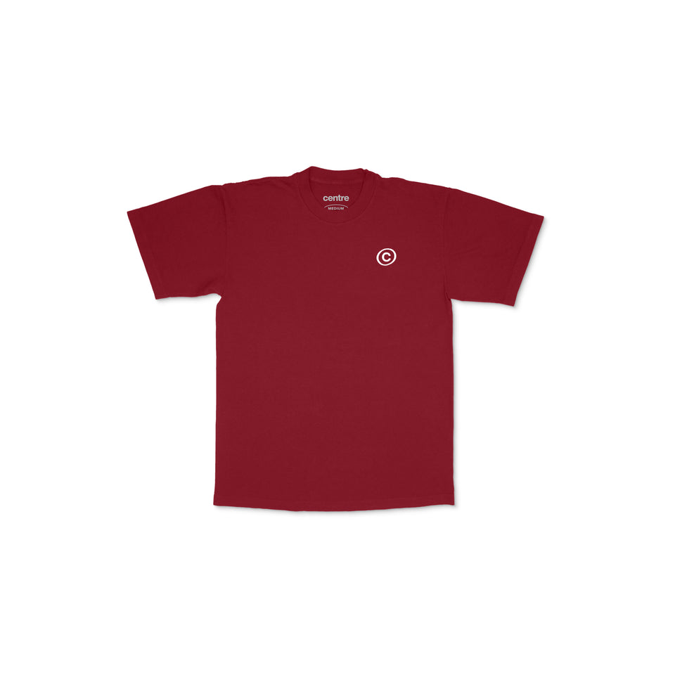 Centre Icon Tee (Dark Red) - Shop