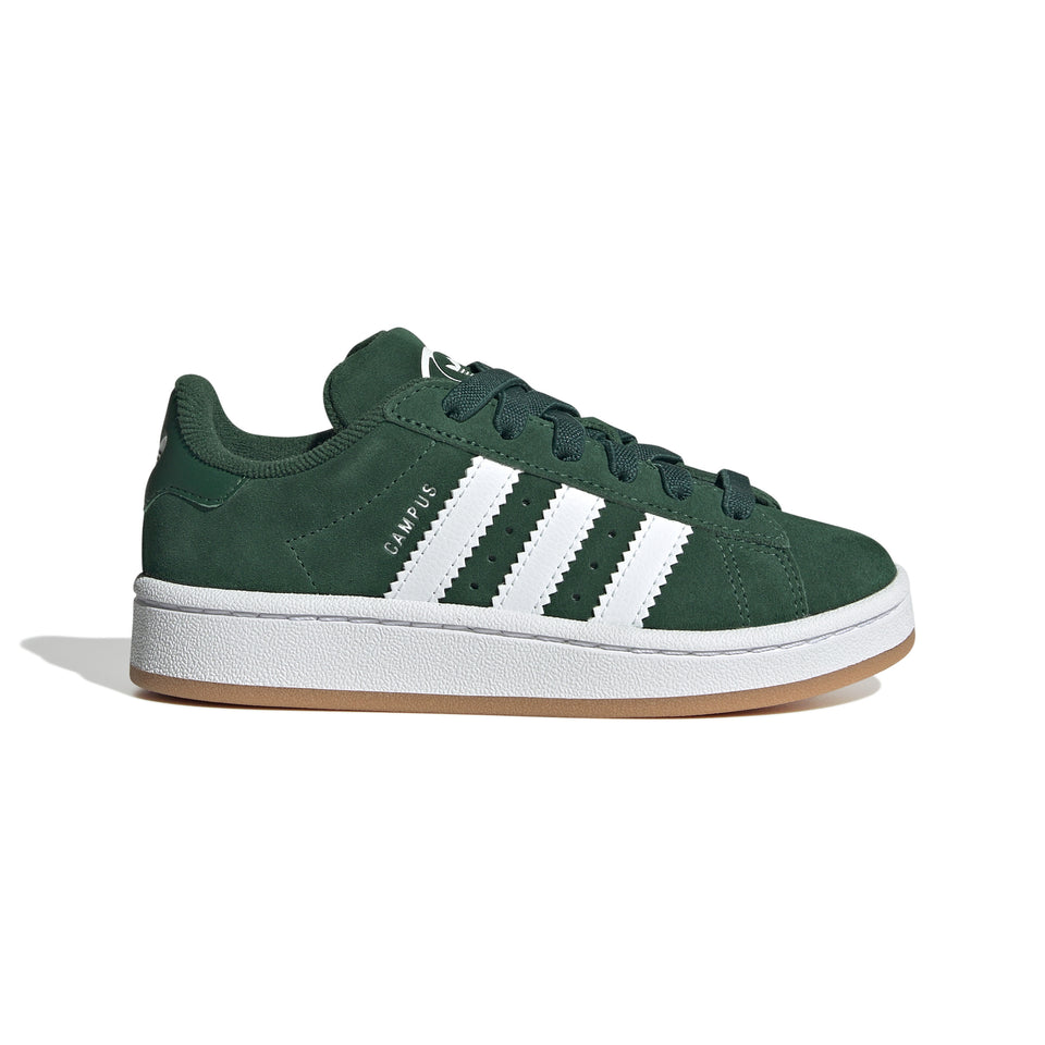 Adidas Campus 00's PS (Dark Green/Footwear White/Gum 2) - Kid's - Footwear