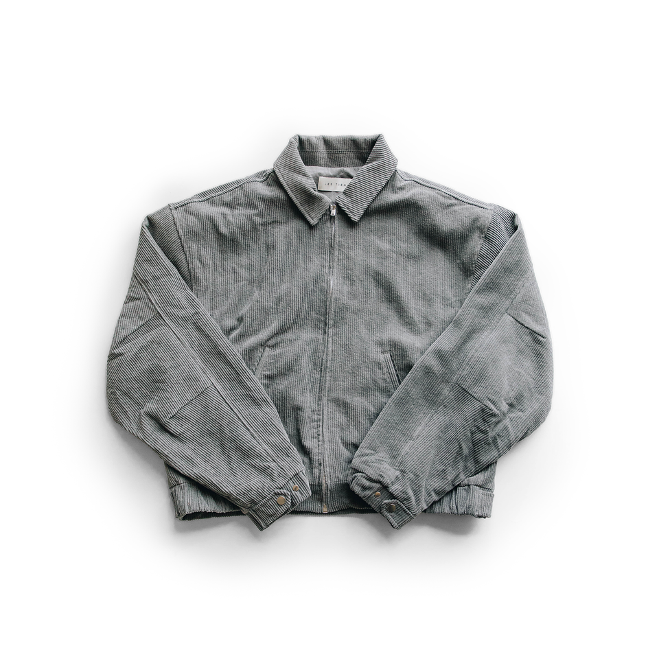 Les Tien Men's Crop Work Wear Jacket (Washed Grease) - Les Tien