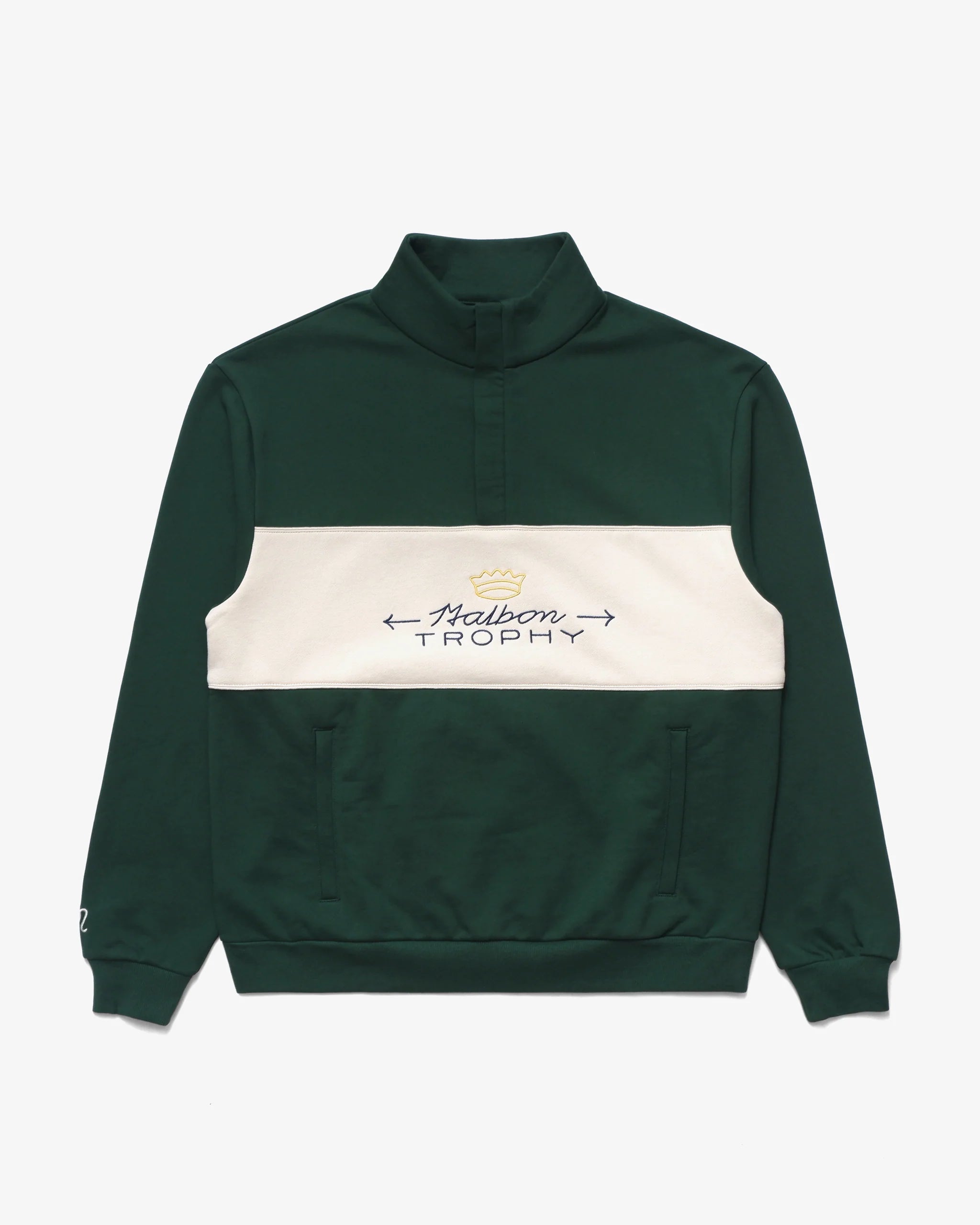 Malbon Golf Trophy Quarter Zip Fleece (Malbon Green) – Centre