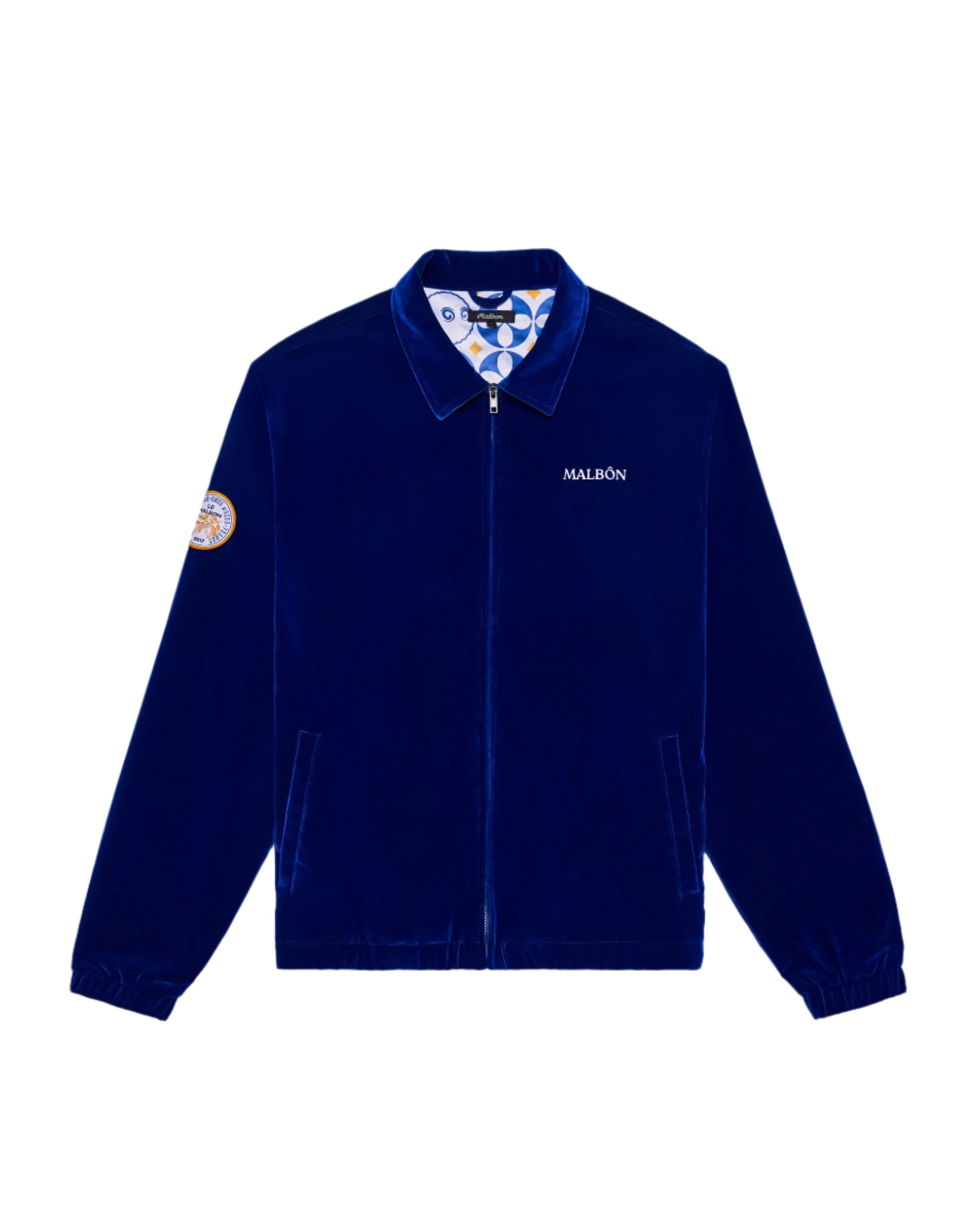 Malbon Golf Monte Carlo Jacquard Jacket (Blue) – Centre