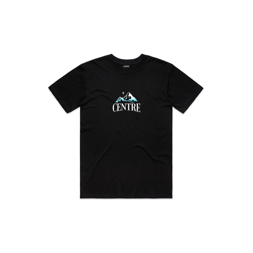 Centre Mountain Range Tee (Black) - Men's - Tees & Shirts