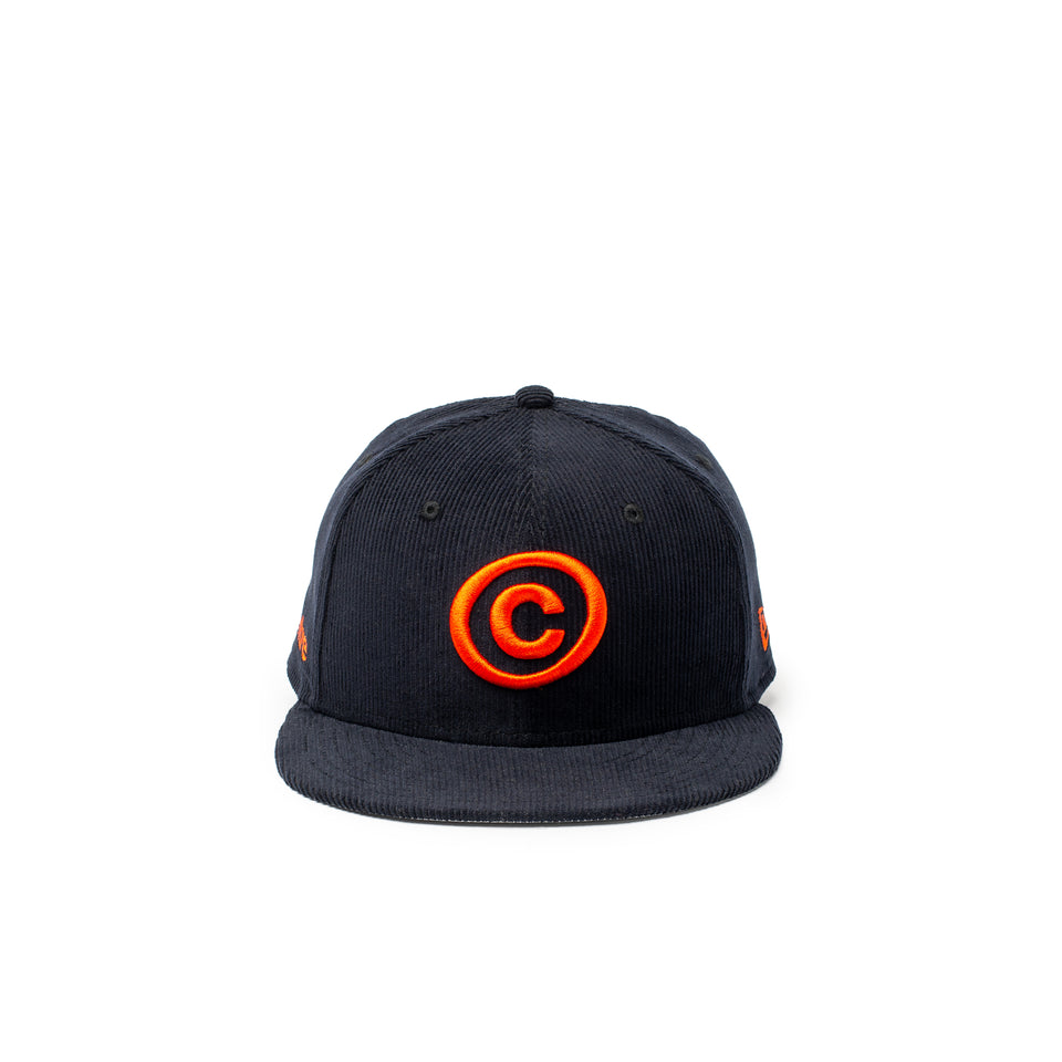 Centre x New Era 59FIFTY Icon Corduroy Cap (Navy / Orange) - Centre Hats