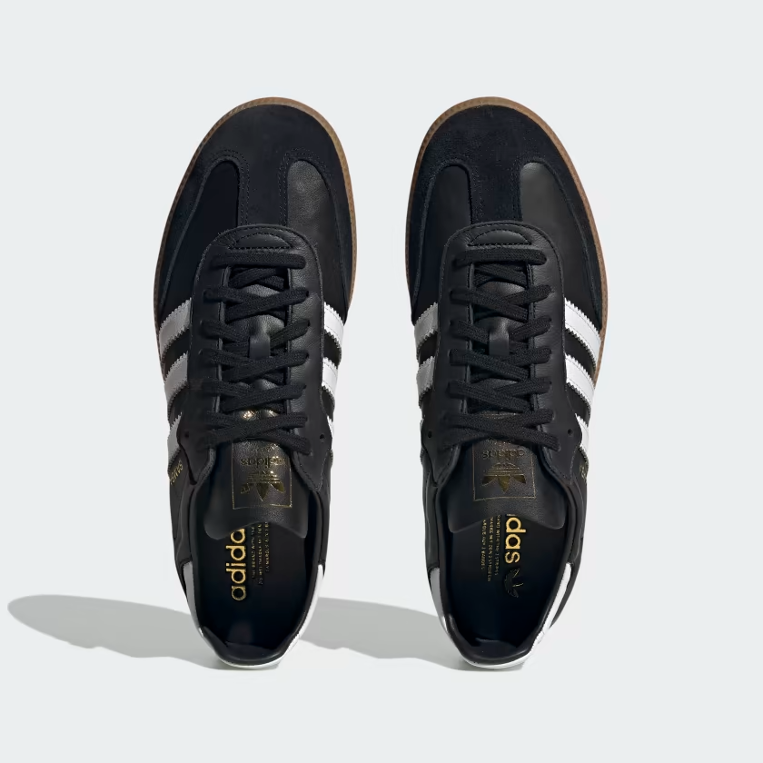 Adidas samba 2025 black gum sole