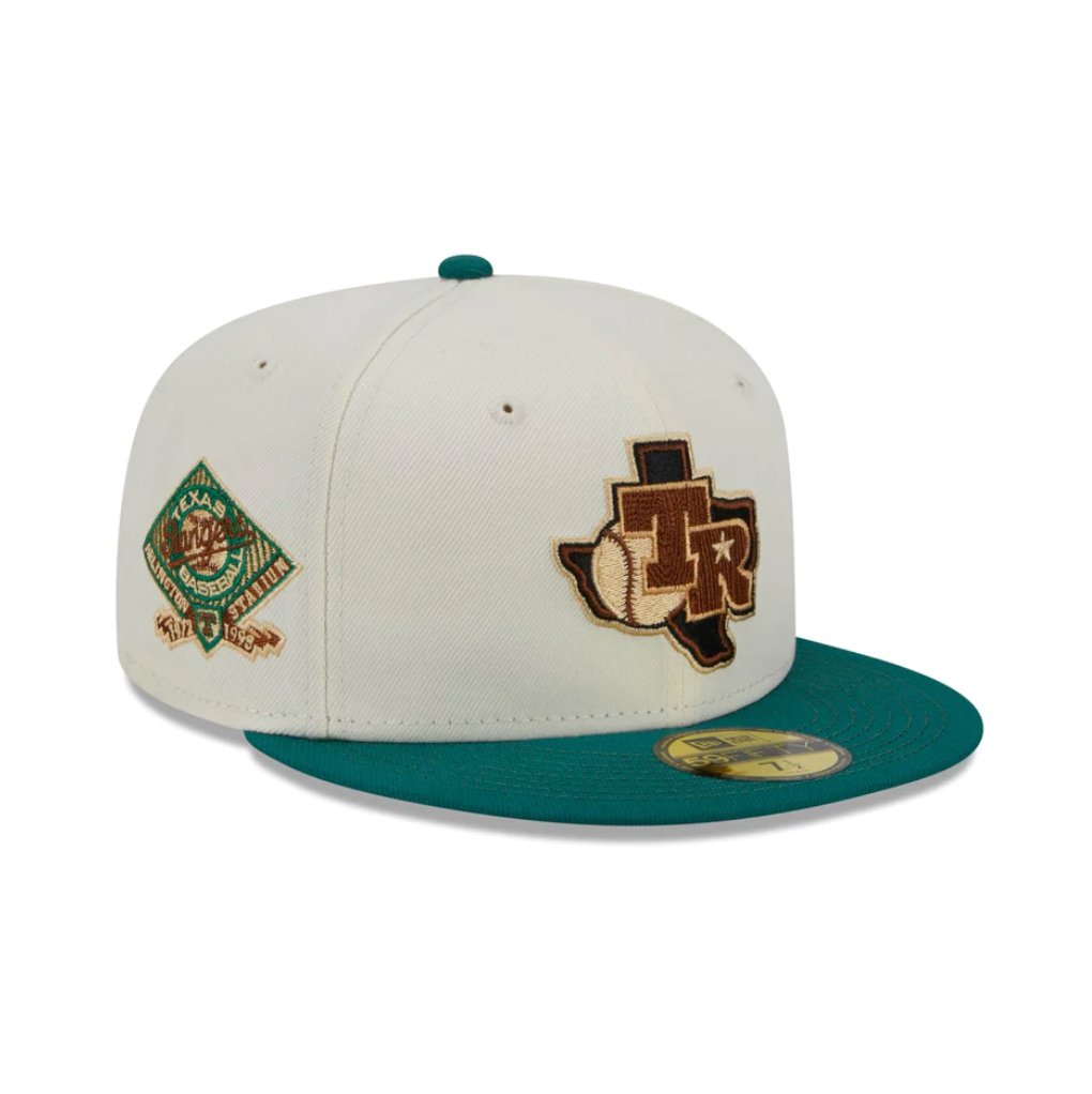 New Era Oakland Athletics 59FIFTY Side Patch Retro Fitted 7 3/8 / Cream/Green