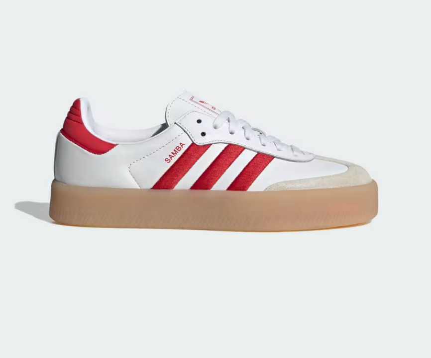 Women's Adidas Sambae (Cloud White / Scarlet Red / Gum) - Shop