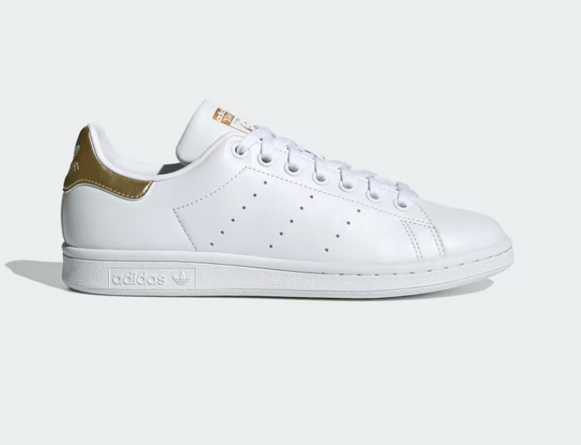 Women's Adidas Stan Smith (Cloud White / Cloud White / Gold Metallic) - Adidas Footwear
