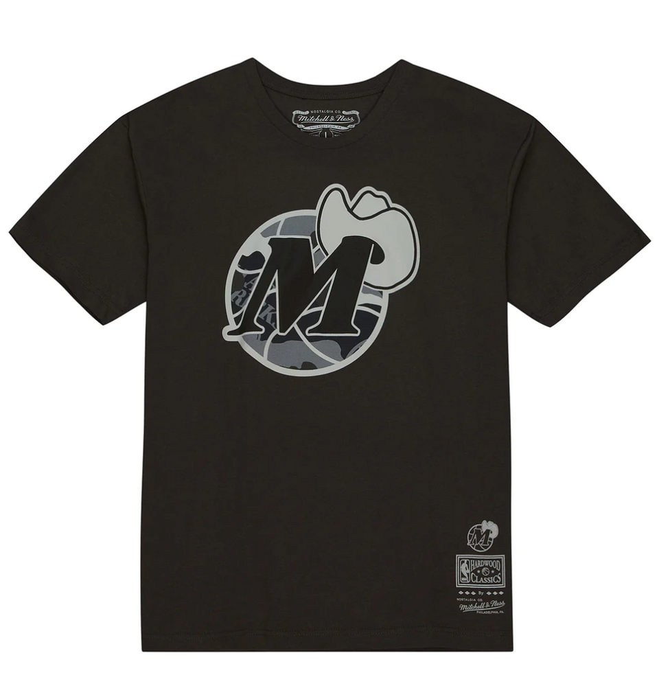 Mitchell & Ness Dallas Mavericks NBA Ghost Camo Tee ( Black / Grey ) - Mitchell & Ness