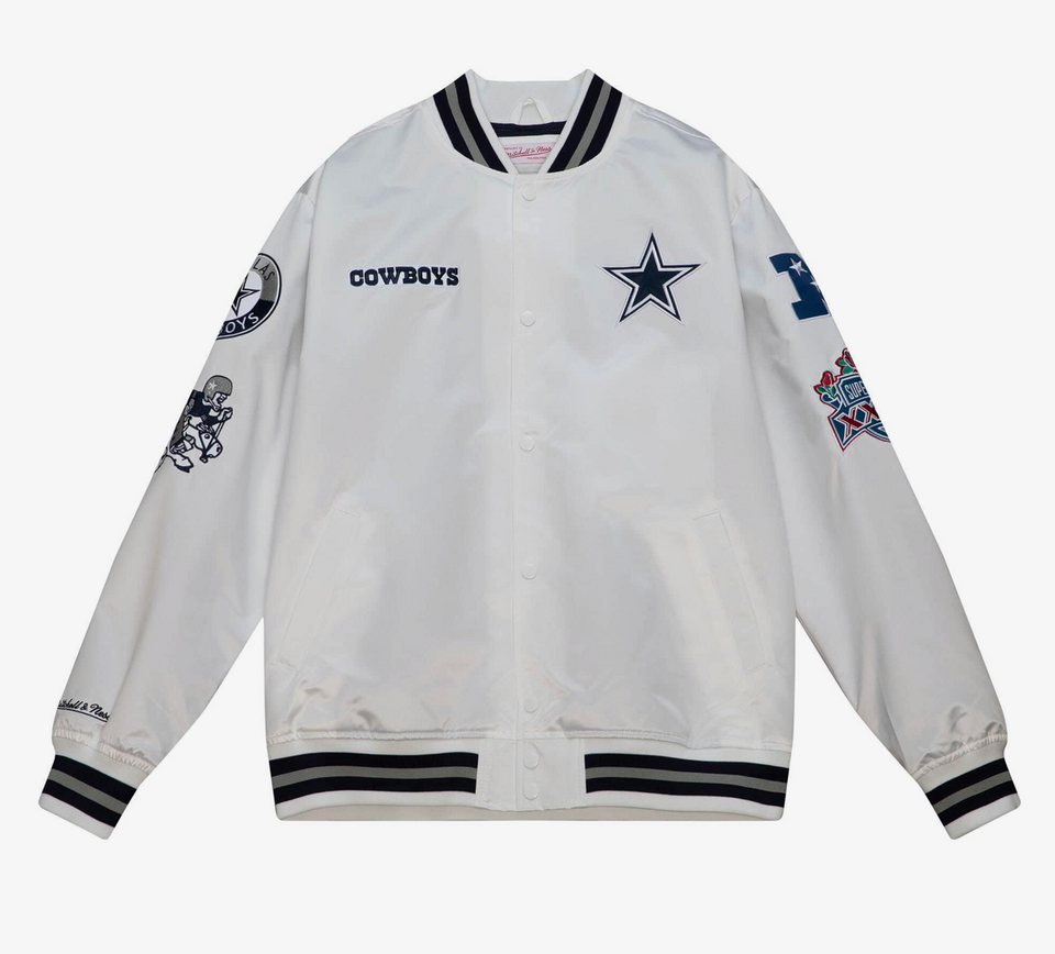 Mitchell & Ness Dallas Cowboys NFL City Collection Jacket ( White / Navy ) - Products