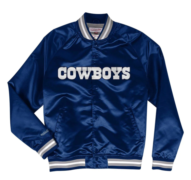 Mitchell & Ness NFL Dallas Cowboys Double Clutch Jacket ( Navy ) - Men's Apparel