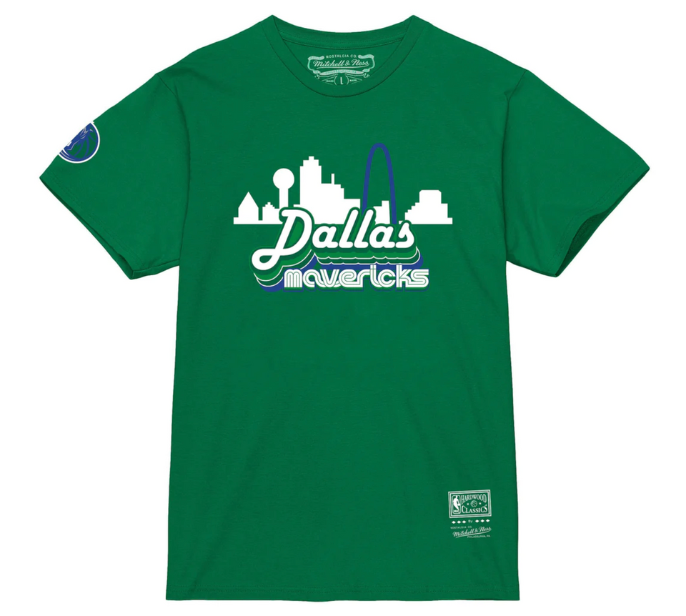 Mitchell & Ness NBA Dallas Mavericks City Tee ( Green ) - Men's Apparel