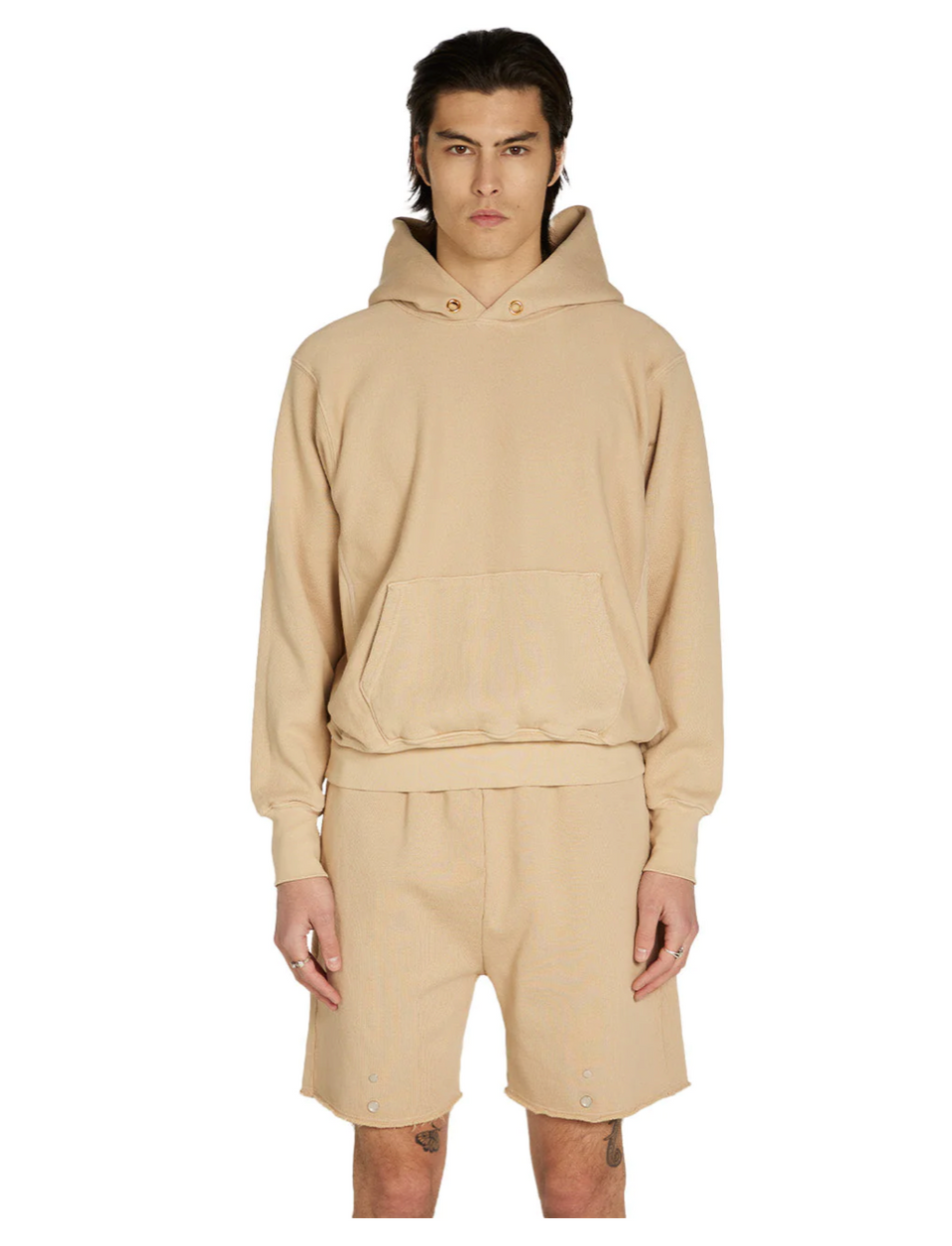 Les Tien Heavyweight Hoodie (Almond) - Men's - Hoodies & Sweatshirts