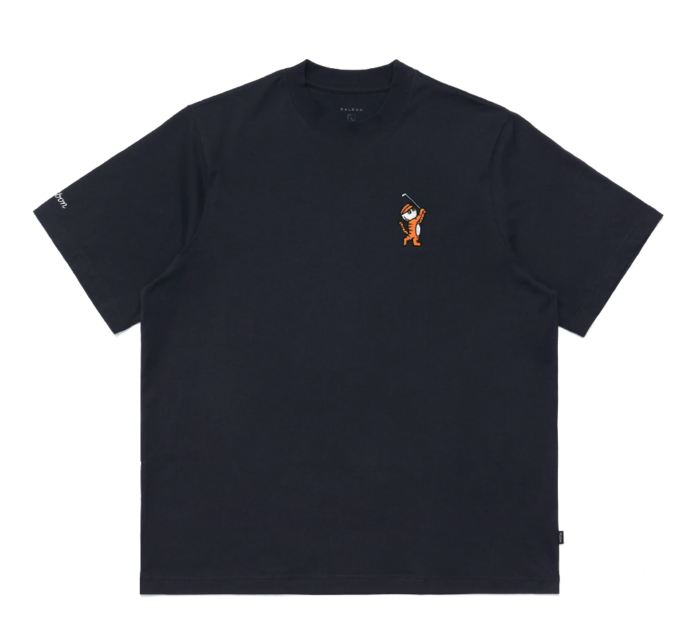 Tシャツ・カットソー Malbon Golf Tiger Collection Tiger Bucket Point T-Shirt NAVY Sneaker Politics