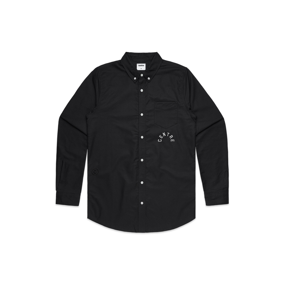 Centre Workwear Oxford Button Up (Black) - Centre
