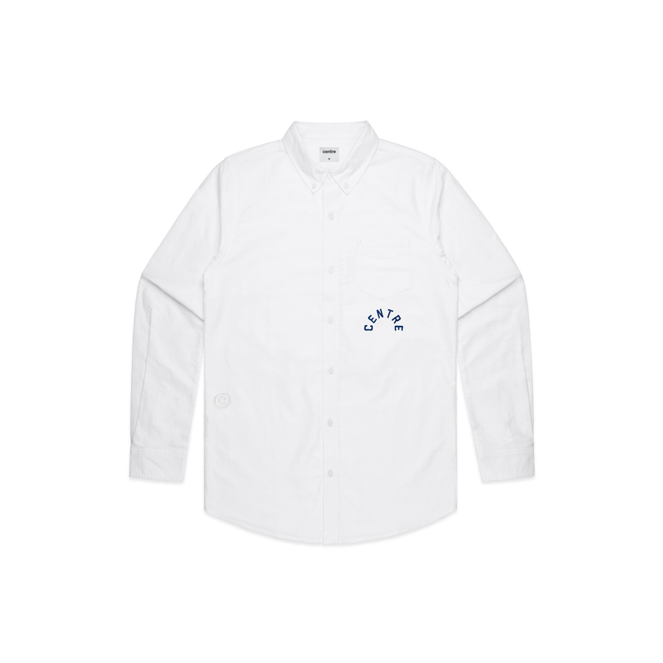 Centre Workwear Oxford Button Up (White) - Centre
