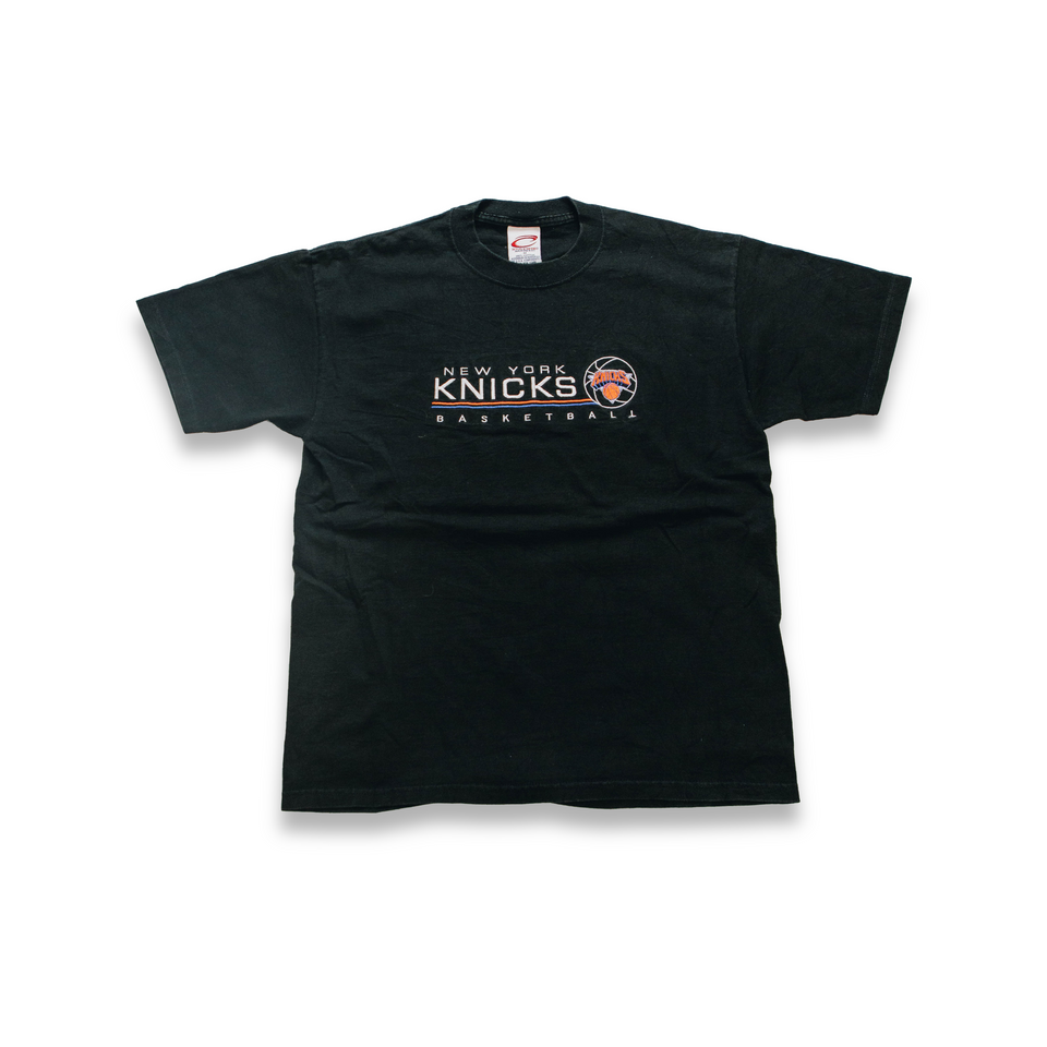 Centre Upcycled Knicks Basketball Tee (Black) - Centre Collection