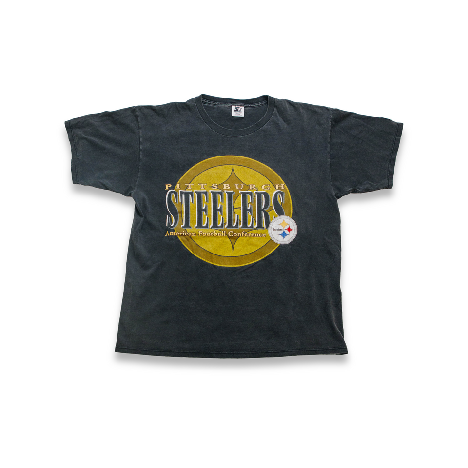 Centre Upcycled Steelers Tee (Vintage Black) - Centre Collection