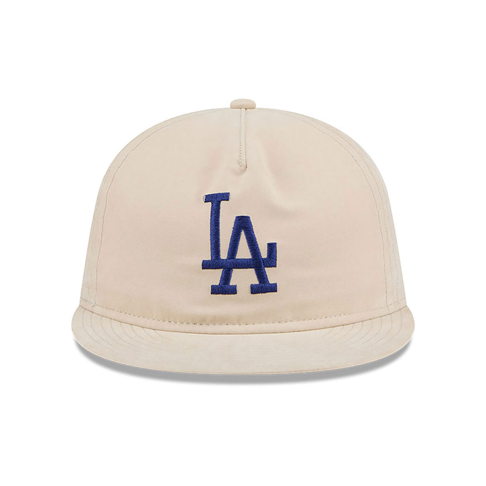 New Era 9FIFTY LA Dodgers Brushed Nylon Strapback Cap (Cream) - Hats