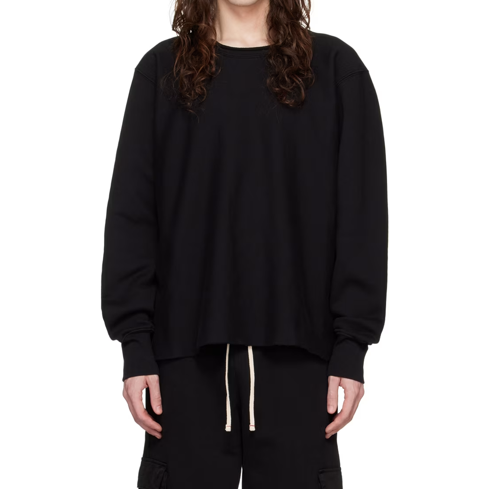 Les Tien Roll Neck Pullover Crew (Jet Black) - Products