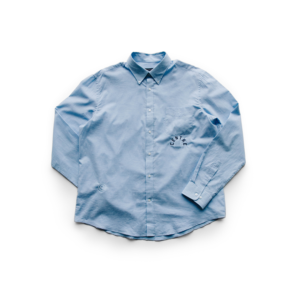Centre Arch LS Button Down Shirt (Blue) - Products