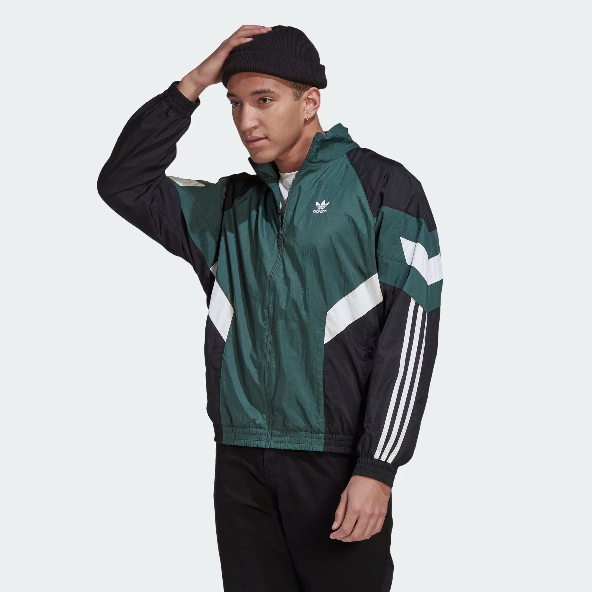 adidas green white jacket