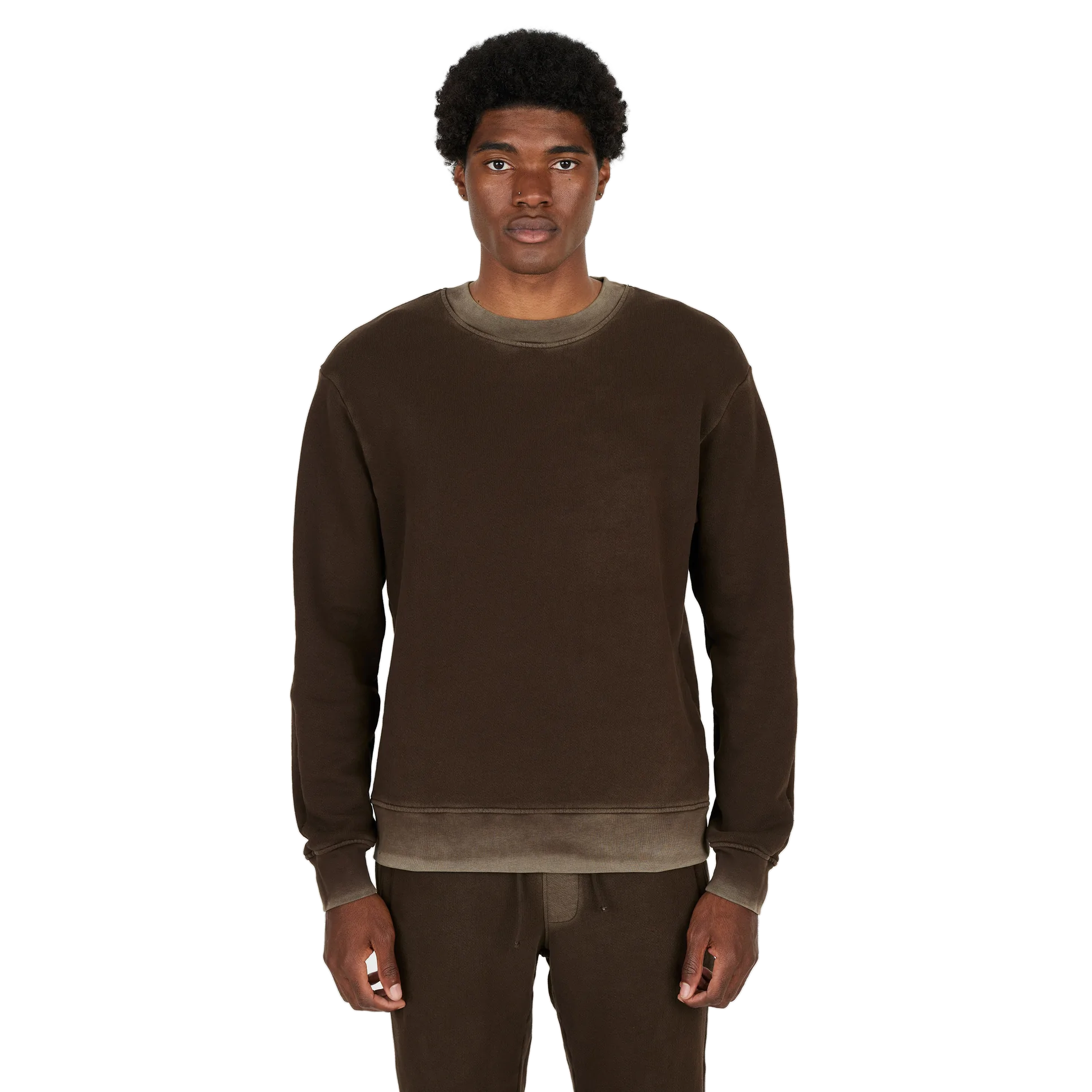 Cotton Citizen Men's Bronx Crewneck (Vintage Espresso) Centre
