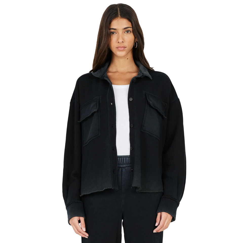 Cotton Citizen Women's Brooklyn Button Down Shirt (Vintage Black) - Cotton Citizen