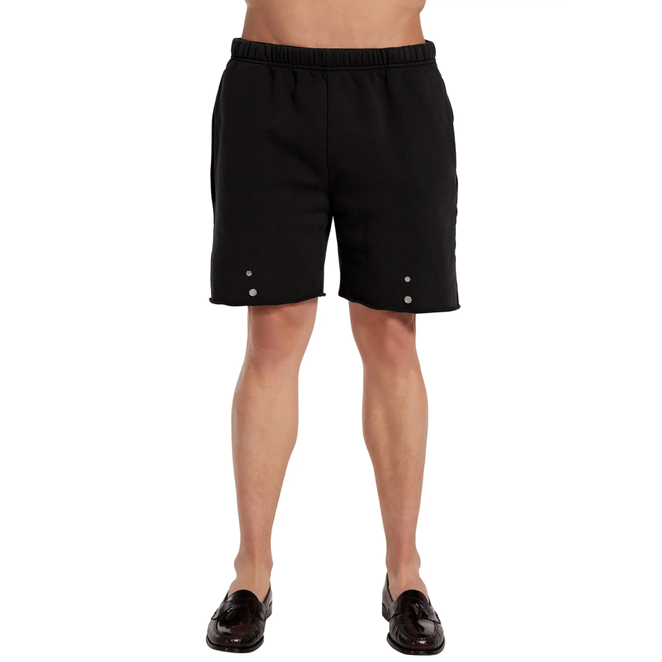 Les Tien Snap Front Shorts (Jet Black) - Men's Bottoms